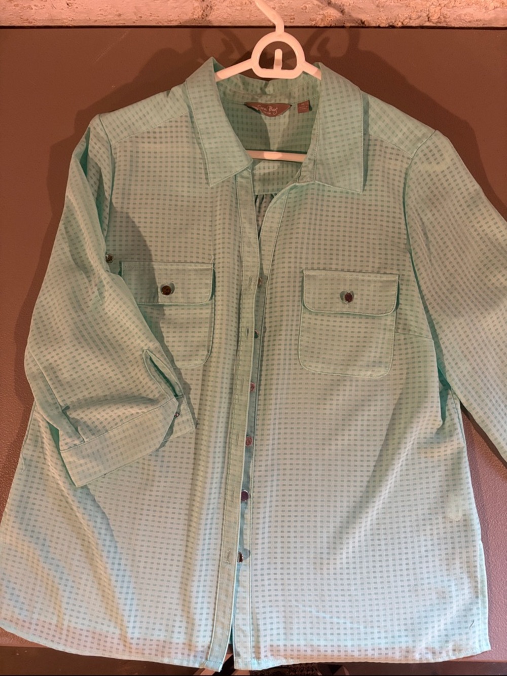 Coral Bay mint green blouse